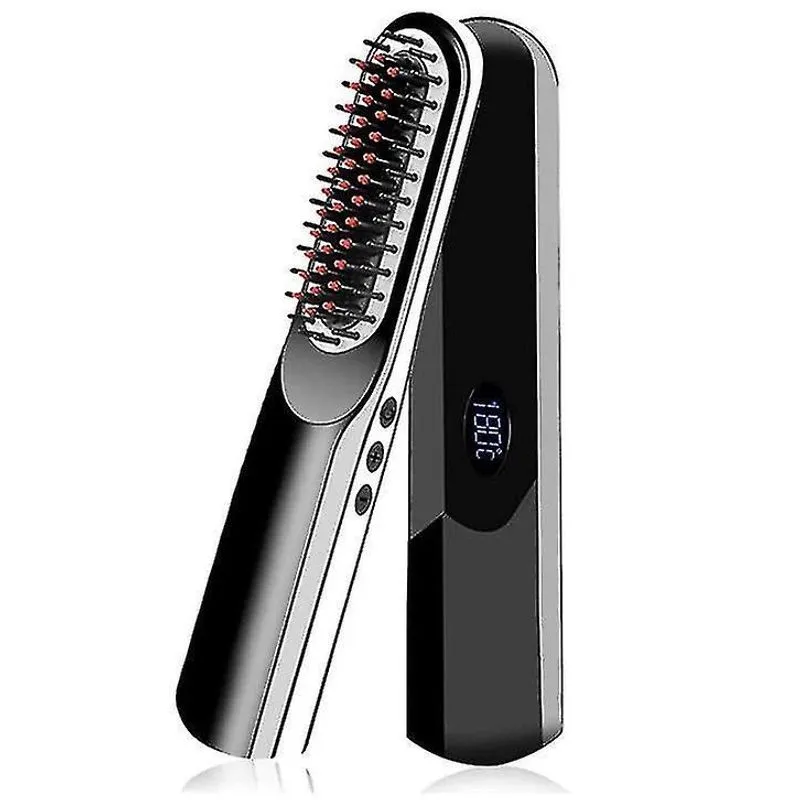 Alisadores de cabelo alisador de cabelo sem fio alisador de cabelo rápido masculino multifuncional lcd cabeleireiro pente usb