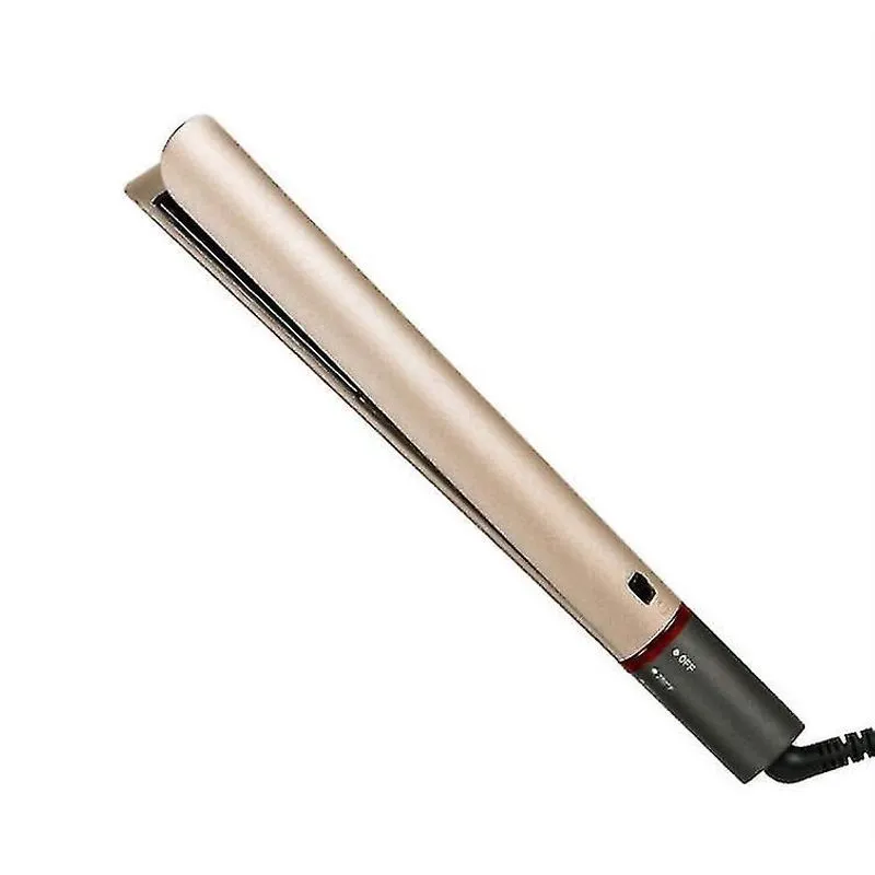 Alisadores de cabelo chapinha profissional dois em um para cabelos lisos com revestimento cerâmico e chapinha dourada