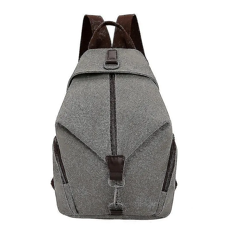 Mochilas de lona anti-roubo mochila de ombro cinza claro