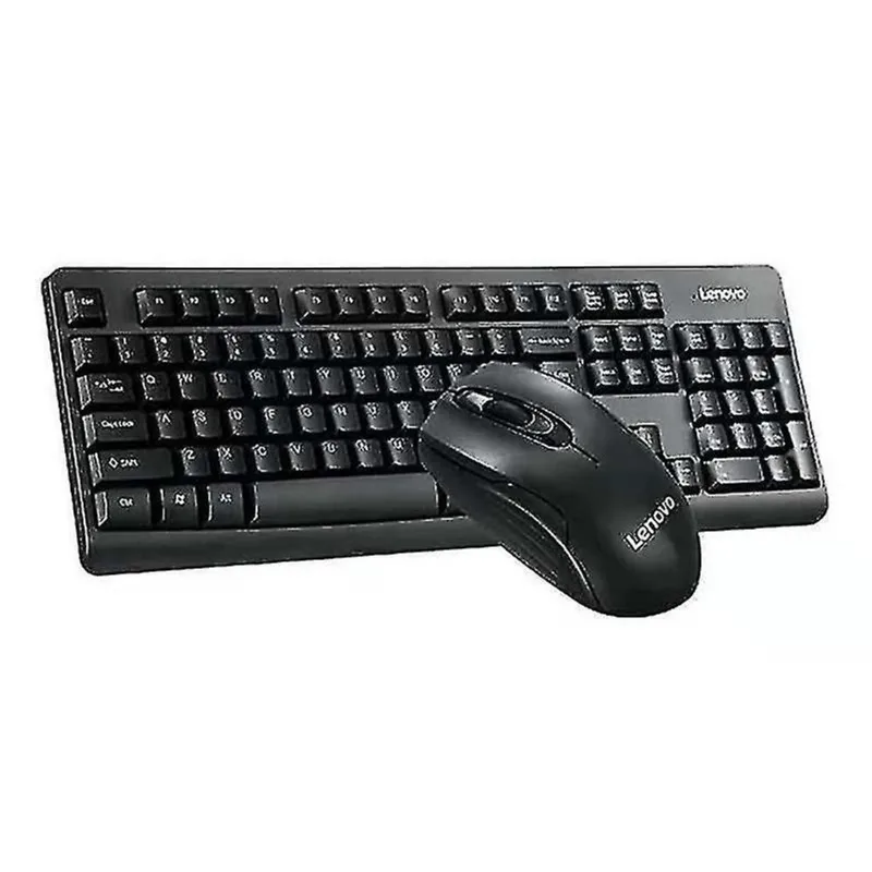 Conjuntos de acessórios de computador lenovo kn101 conjunto de mouse de teclado sem fio simples preto