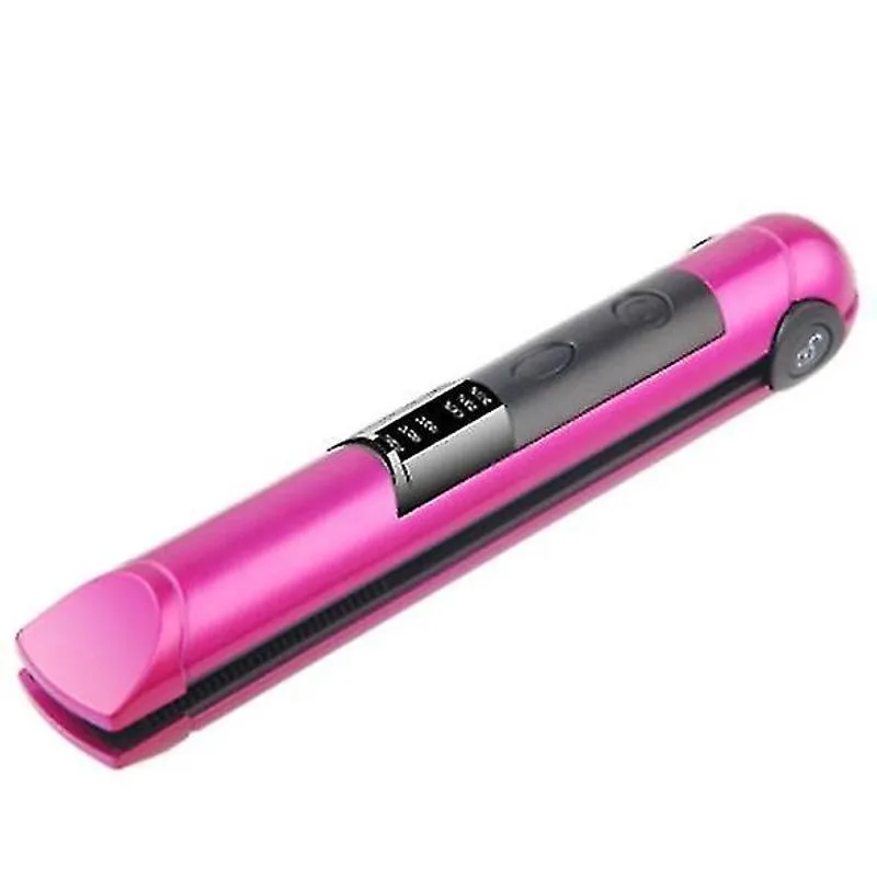Alisadores de cabelo alisador de cabelo sem fio recarregável por usb muito adequado para viagens rosa vermelha