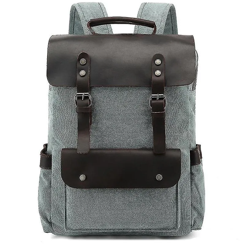 Mochilas bolsa de viagem de lazer bolsa de lona impermeável mochila de couro verde lago