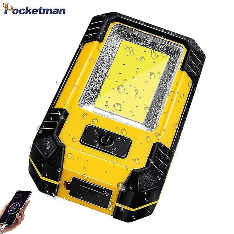 Luzes de acampamento lanternas led luz de trabalho com ímã cob luz forte luz de reparo de automóveis luz de manutenção lanternas portáteis