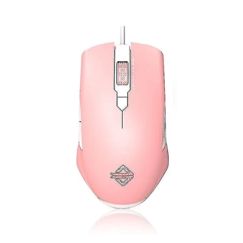 Conjuntos de acessórios de computador ajazz aj903 16000dpi 6 botões rgb cor luminosa retroiluminado mouse com fio rosa