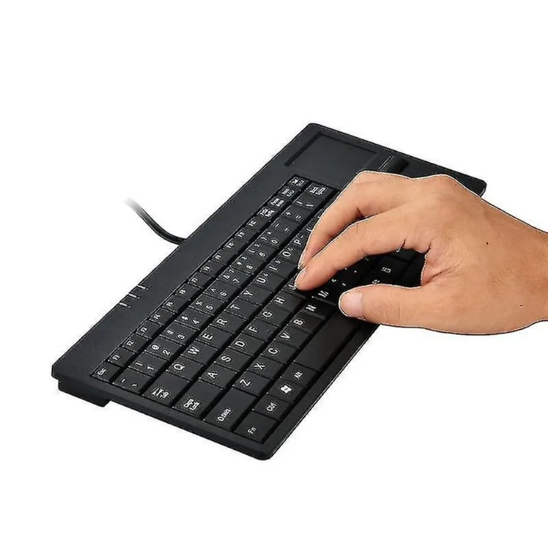 Conjuntos de acessórios de computador mc-818 82 teclas touch-pad teclado de computador com fio ultrafino