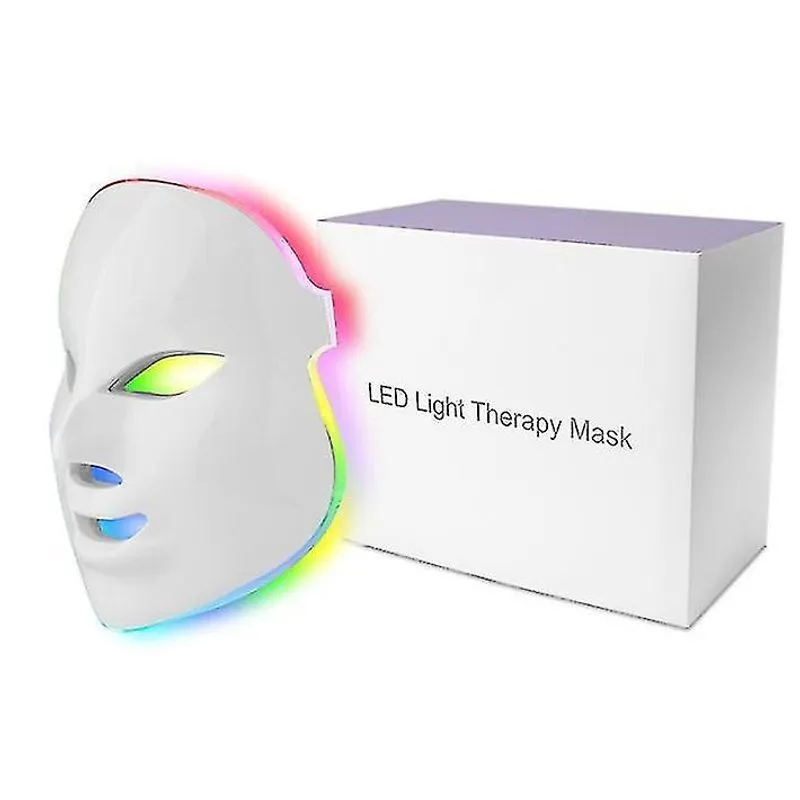 Máscara fotônica de beleza de limpeza facial para rejuvenescimento da pele 7 cores levou tratamento de fotões terapia de luz clareamento
