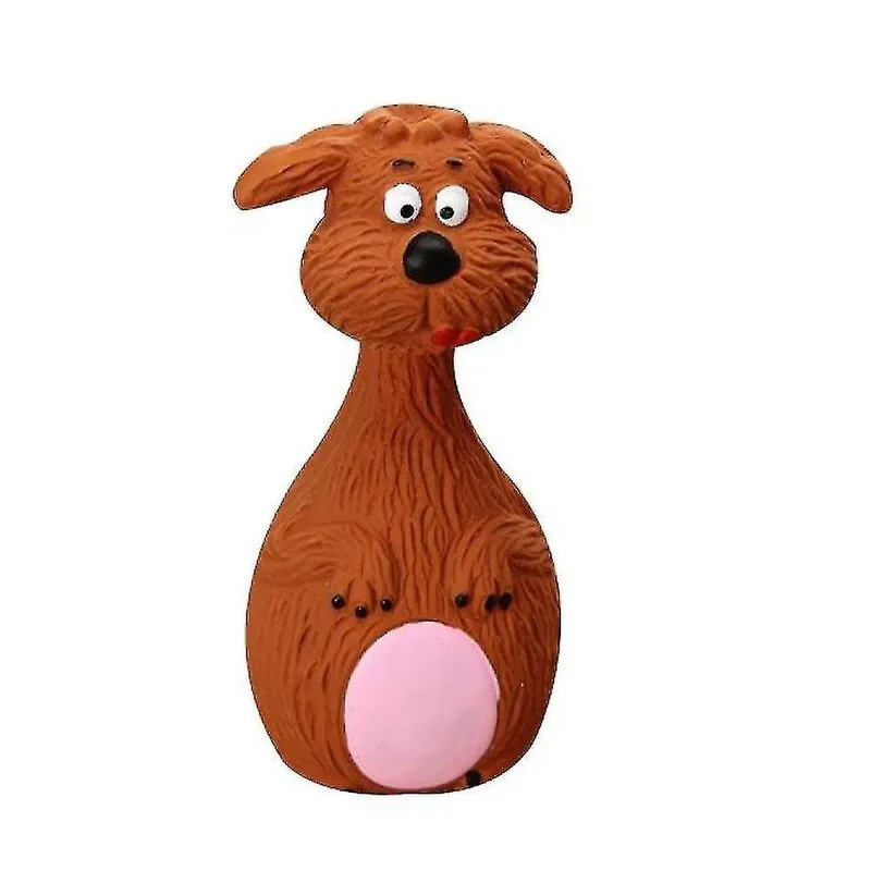 Brinquedos para cães desenho animado para cães brinquedo de látex molar resistente a mordidas marrom