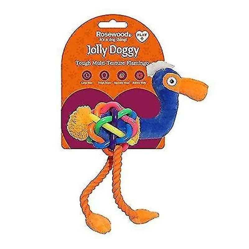 Brinquedos para cães brinquedo de cachorro flamingo multi-textura resistente