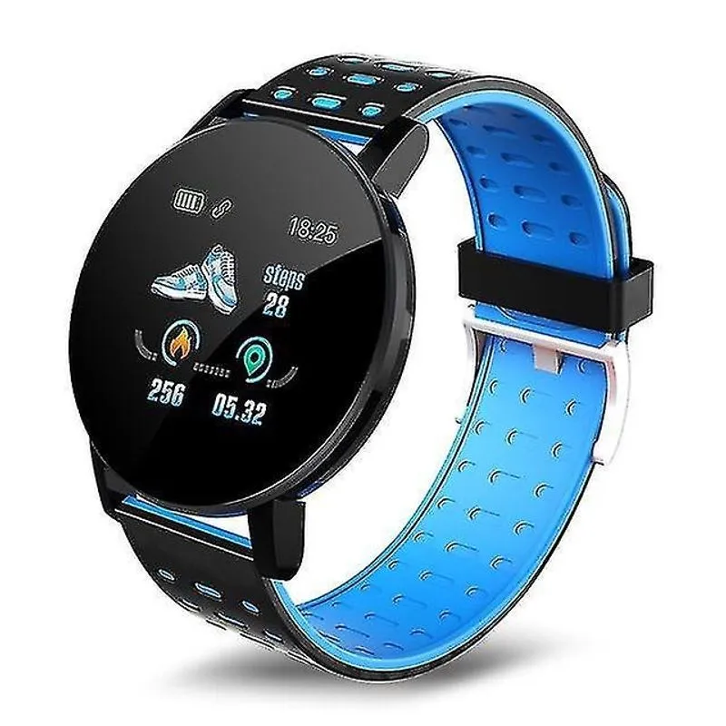 Monitores de atividade bluetooth esportes relógio inteligente unissex azul