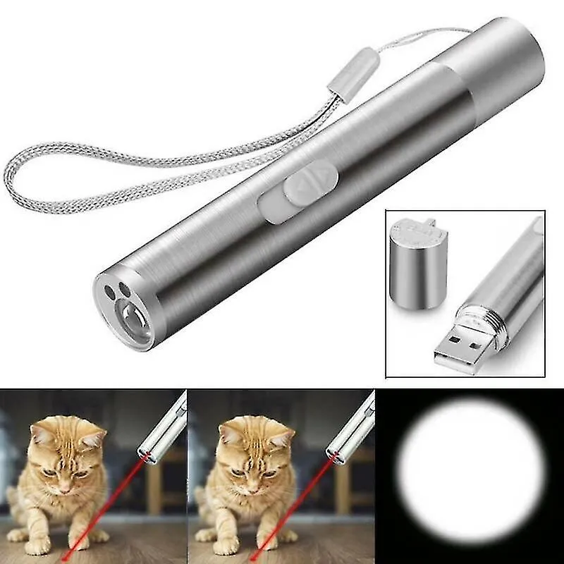 Brinquedos para gatos 3 em 1 recarregável usb powered cat ponteiro laser brinquedos lanterna de treinamento de gatos