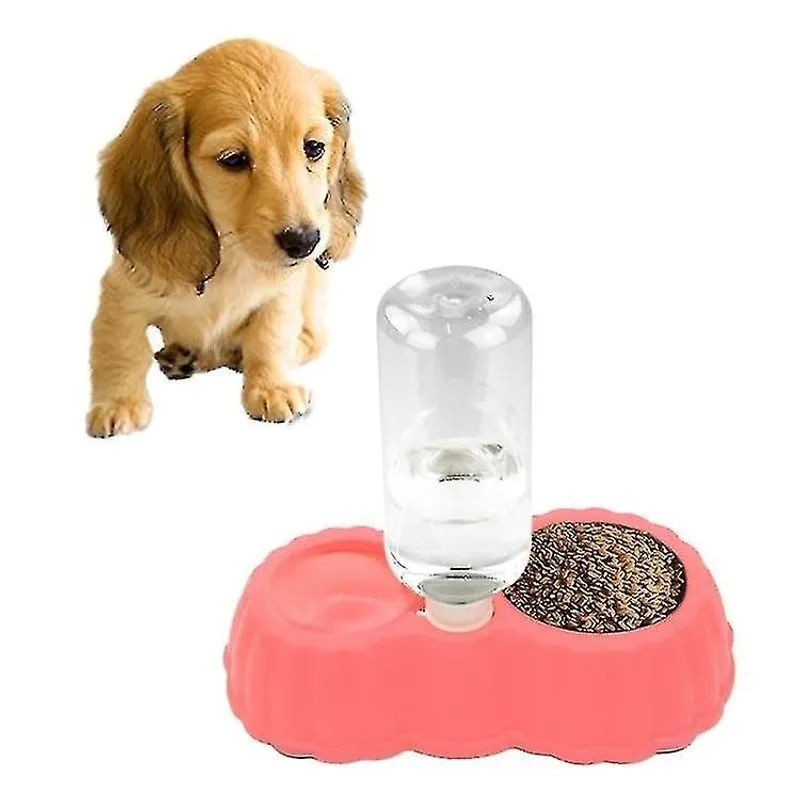 Gaiola de pássaros banhos de pássaros em forma de abóbora prato de comida de gato para cachorro + tigelas duplas de água potável com dispensador de água automático tamanho: