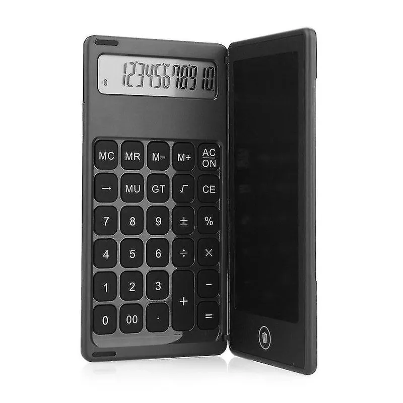 Calculadoras calculadora dobrável de cristal líquido de 6 polegadas display de 12 dígitos quadro de escrita ultrafino dobrável preto