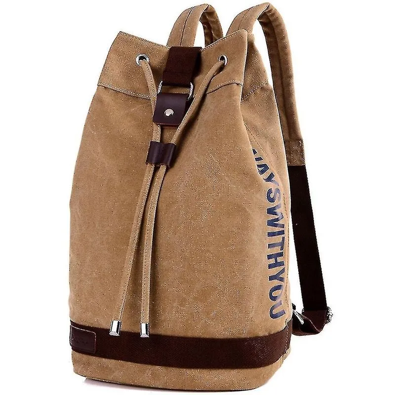 Mochilas carta bolsa de lona com cordão mochila mochila mochila masculina de viagem ao ar livre cáqui
