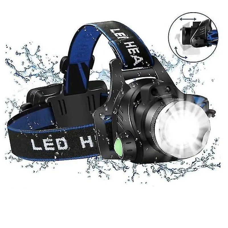Lanternas faróis pocketman 25000lm farol t6/l2/v6 led farol zoomable head lamp impermeável cabeça tocha faróis