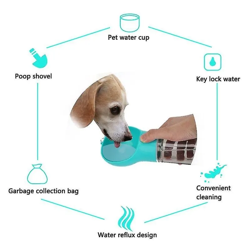 Bebedouros bebendo ao ar livre 300ml tigela dispensadora de água para animais de estimação portátil alimentação de garrafa de água para cães de estimação