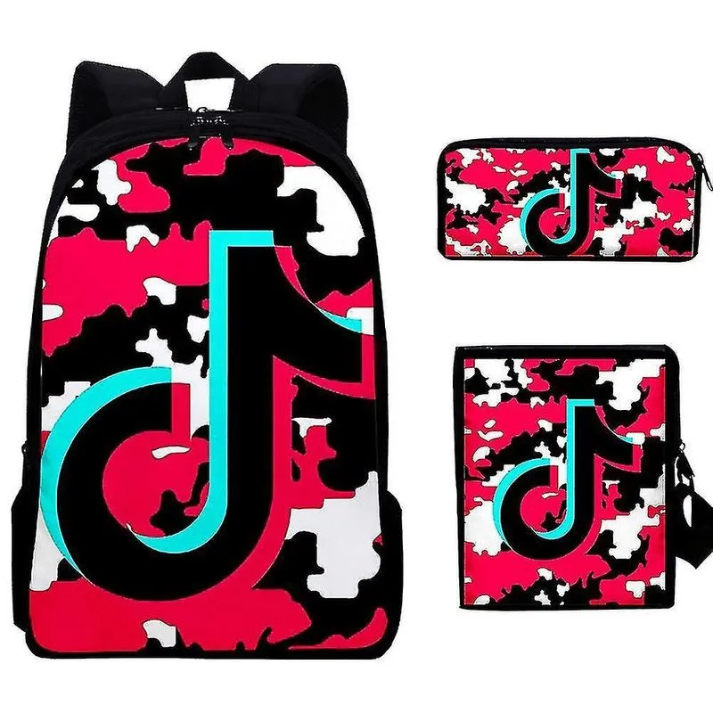 Mochilas conjunto de mochila 3d mochila reduz a carga e a mochila de estudante resistente ao desgaste cor-11