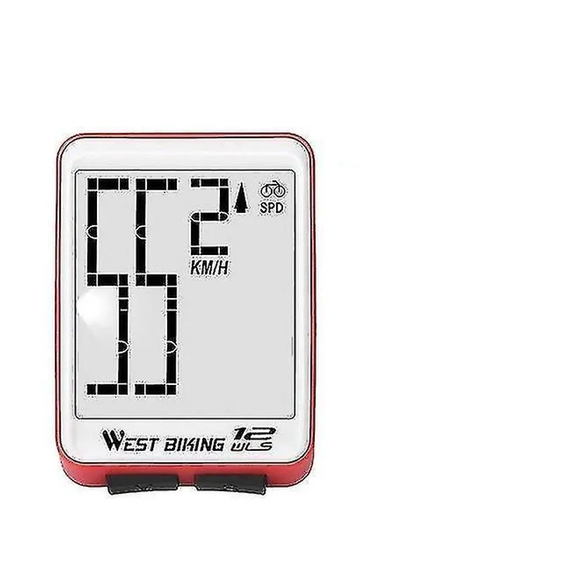Computadores de bicicleta estilo escandinavo à prova d'água velocímetro de bicicleta de tela grande à prova d'água e cronômetro com c vermelho