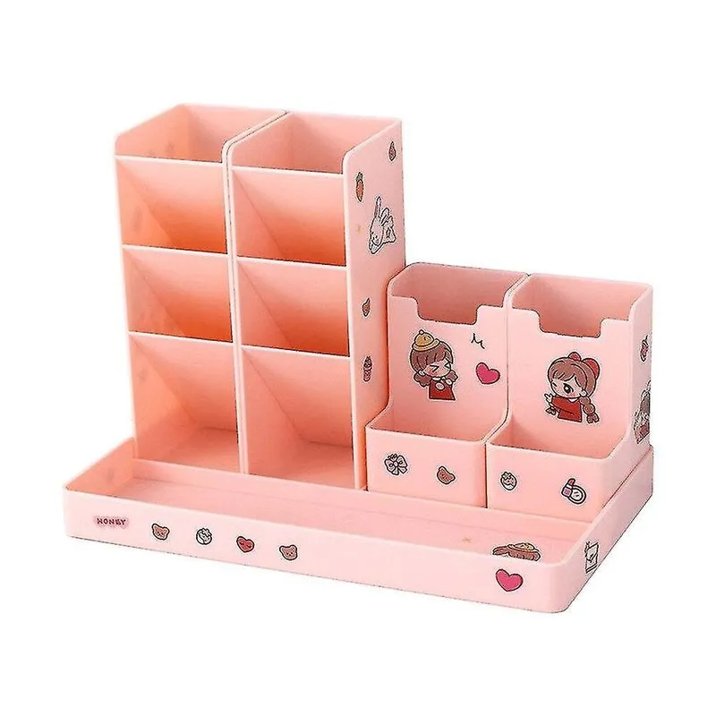 Estojos para cartões de visita porta-canetas organizador de mesa organizador de mesa bonito porta-canetas suporte de mesa papelaria armazenamento de escritório