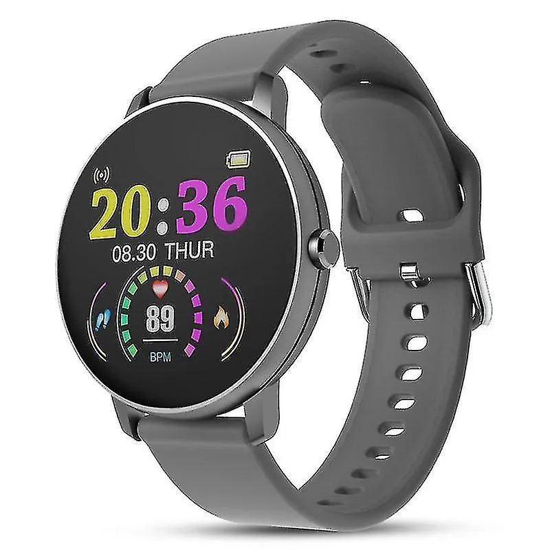 Monitores de atividade chronus p8y bluetooth smartwatch à prova d'água para homens e mulheres cinza