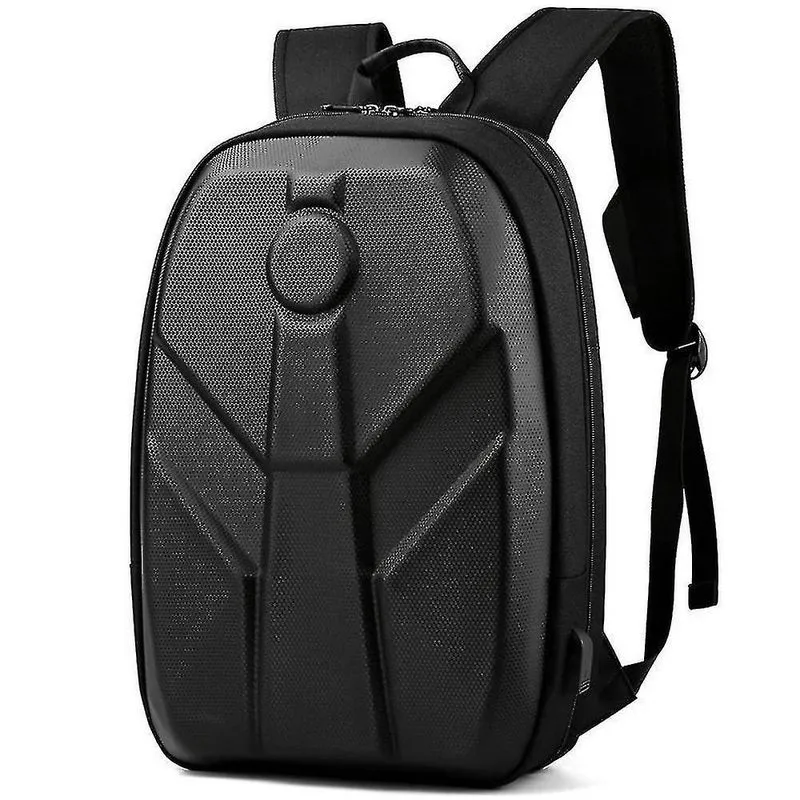 Mochilas mochila masculina estereotipada mochila rígida bolsa multifuncional para computador preta