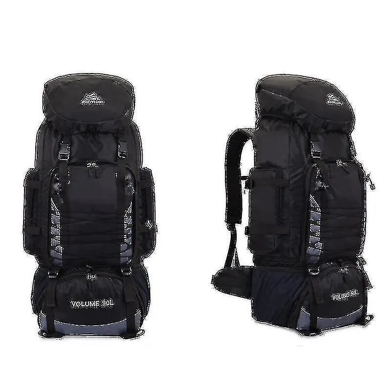 Mochilas mochilas bolsa de viagem mochila de acampamento caminhadas sacos de escalada do exército 90l preto