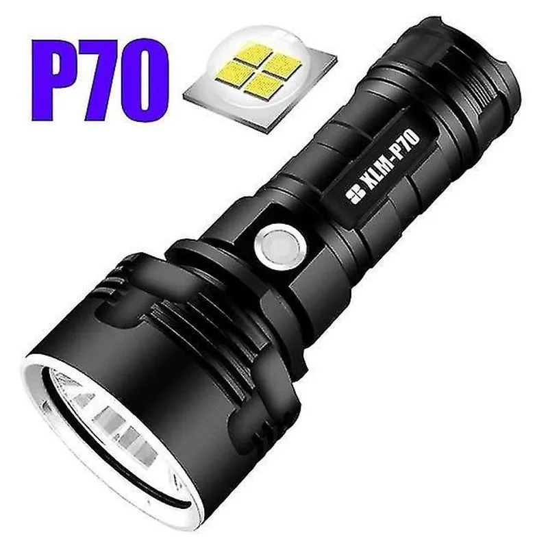 Luzes de acampamento lanternas lanterna led p70 usb sem bateria recarregável lanterna à prova d' água lâmpada de acampamento ferramentas ao ar livre