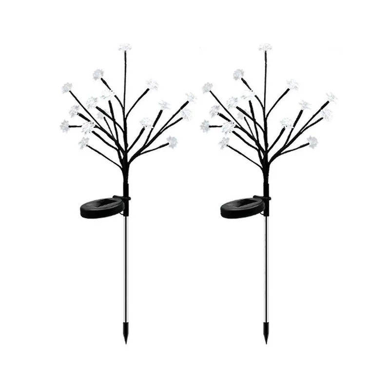Luminárias de teto 2pcs luz solar de jardim lâmpada de ramo de árvore lâmpada de tomada de terra de jardim ao ar livre paisagem à prova d'água