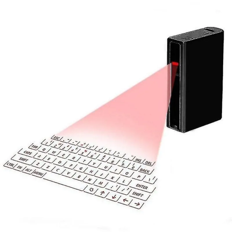 Conjuntos de acessórios de computador mini f3 bluetooth carregamento tesouro laser projeção virtual 2 em 1 teclado preto