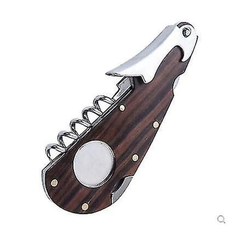 Cortadores de charuto perfuram acessórios de charuto semi-automáticos de aço inoxidável dois em um cortador de charutos