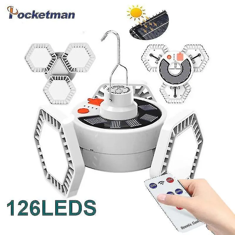 Luzes de acampamento lanternas portátil led luz solar controle remoto usb recarregável lâmpada de carga solar noite maket emergência