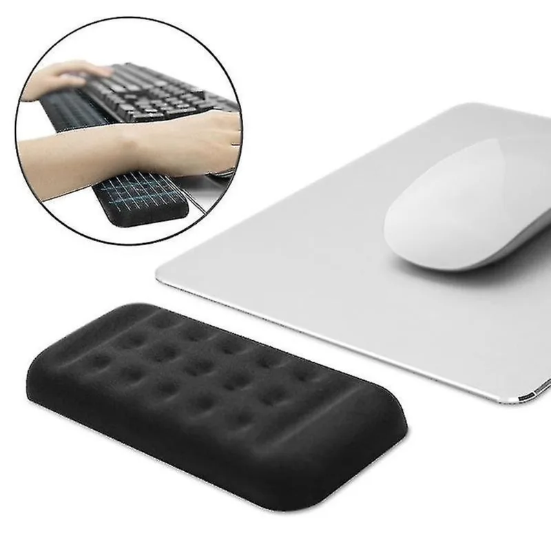 Conjuntos de acessórios de computador teclado mecânico descanso de pulso espuma de memória mouse pad tamanho: preto de mão única