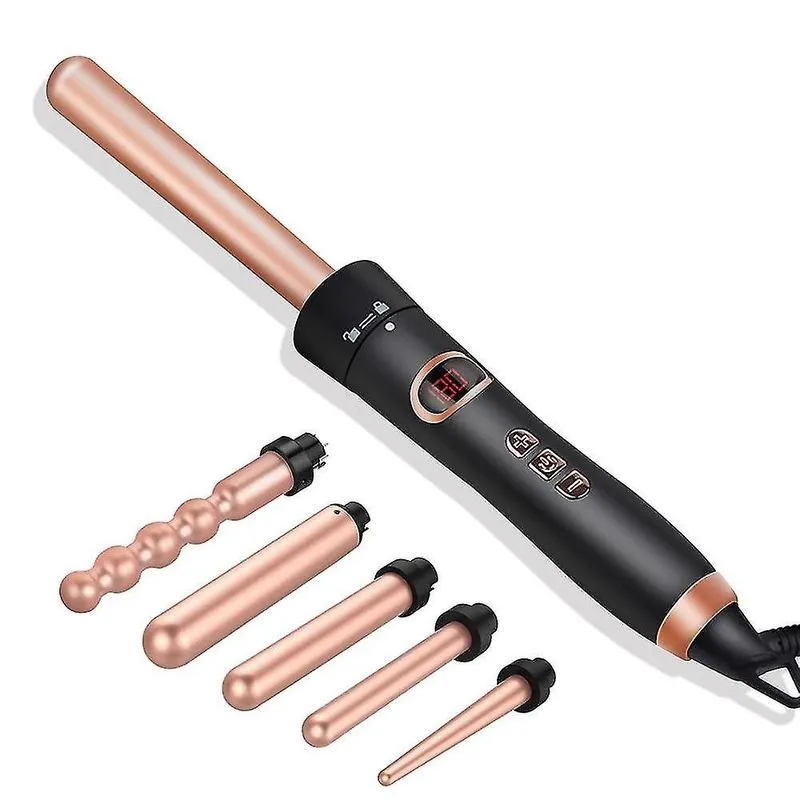 Ferros de frisar 5 em 1 curling iron modelador de cabelo profissional barril intercambiável varinha corrugação para modelador de cabelo