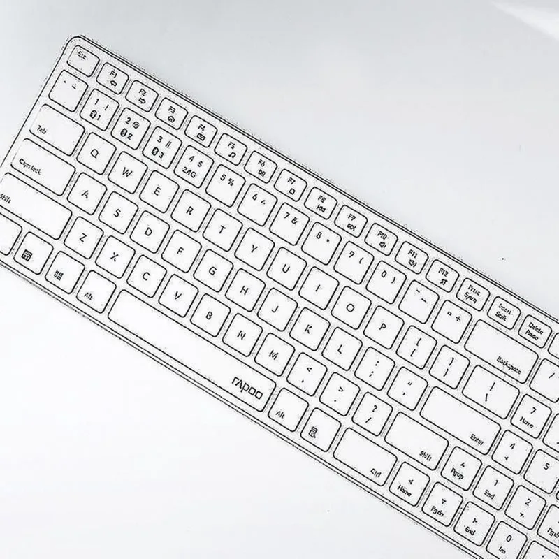 Conjuntos de acessórios de computador rapoo 9300g 99 teclas multi-modos 2.4g + teclado e mouse sem fio bluetooth conjunto branco