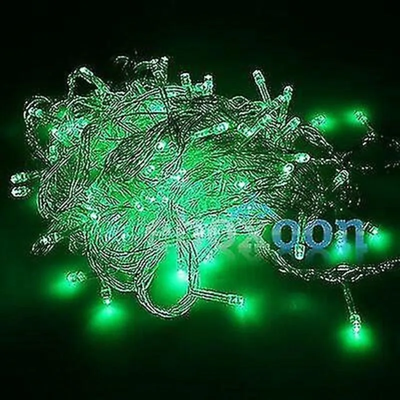 Castiçais verde feriado jardim solar lâmpada de iluminação led led corda de fadas luzes de natal festa