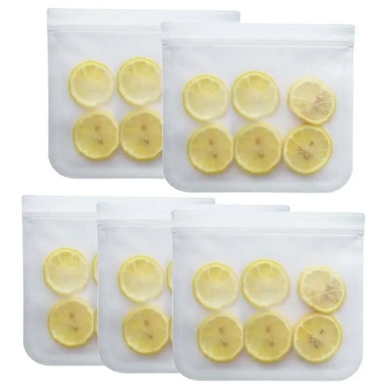 Recipientes de armazenamento doméstico 5pcs 25g 12pcs sacos de alimentos de silicone reutilizáveis armazenamento envoltório selo vácuo tigela casa