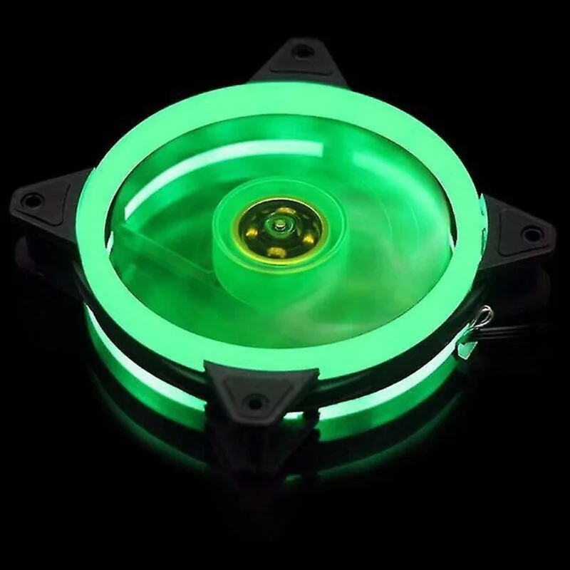 Peças de refrigeração do sistema de computador verde universal multi cores led case fan ring cool pc computador case fan game movies