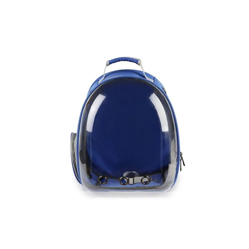 Racks de computador montam mochila transportadora de animais de estimação transparente para gato gatinho cachorrinho cachorrinho azul