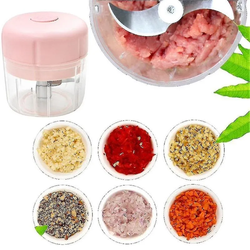 Temporizadores de cozinha mini picador de alimentos elétrico usb moedor de carne cortador de alho triturador de vegetais dicer suco de frutas 250ml