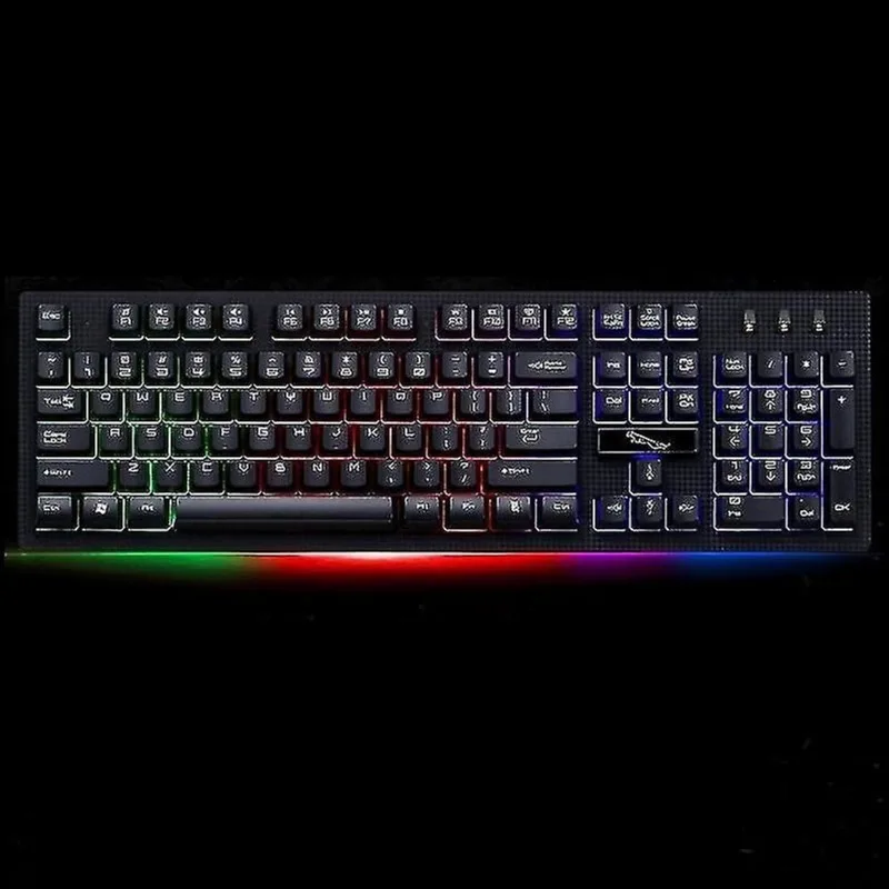 Conjuntos de acessórios de computador zgb g20 104 teclas usb com fio mecânico rgb backlight teclado de computador teclado para jogos preto