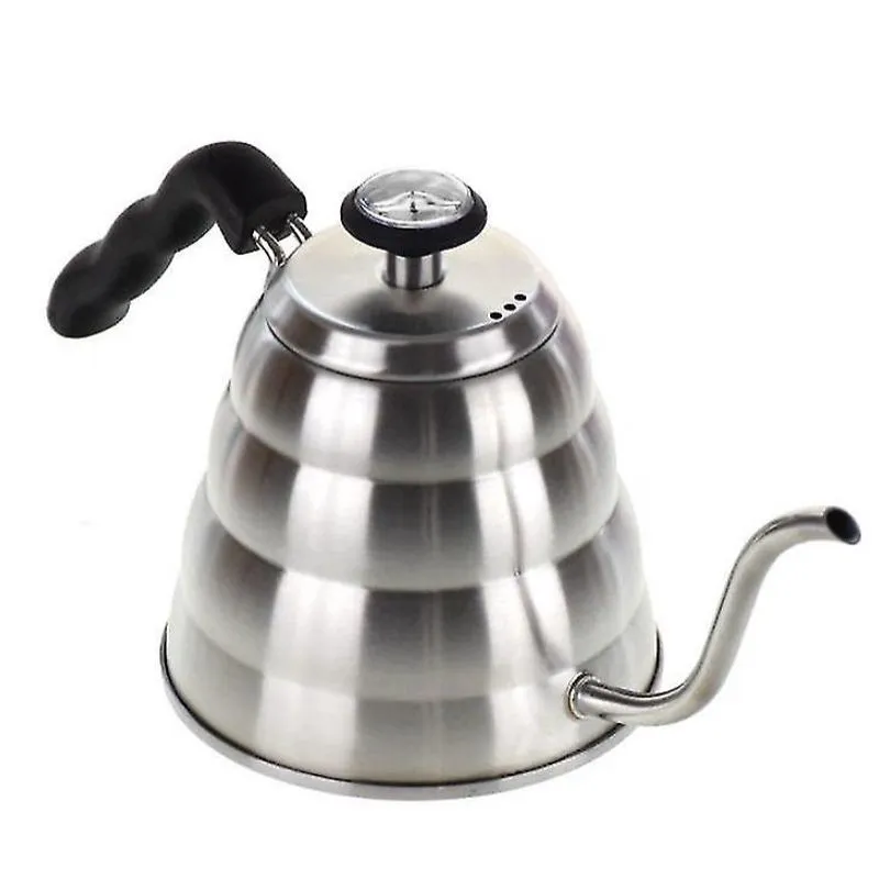 Cafeteira de Aço Inoxidável 1.2L com Bico de Gotejamento - Para Café e Chá no Fogão