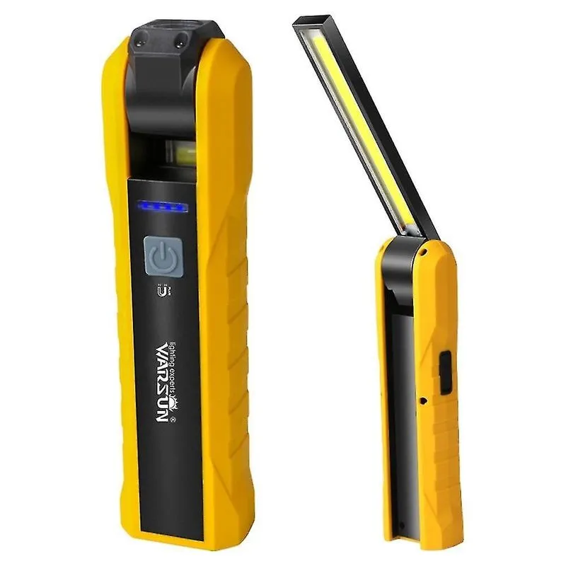 Luzes de acampamento lanternas led luz de trabalho portátil cob worklight lanterna holofote usb recarregável 10w versão de atualização