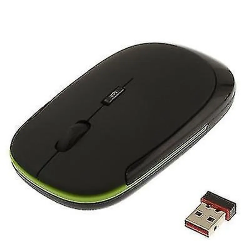 Conjuntos de acessórios de computador mouse ultrafino sem fio 2.4ghz preto