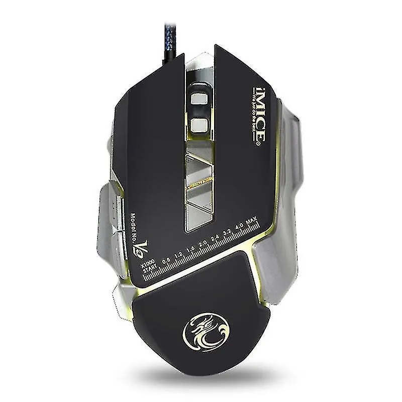 Conjuntos de acessórios de computador imice v9 usb 7 botões 4000 dpi com fio óptico colorido backlight gaming mouse para computador pc laptop