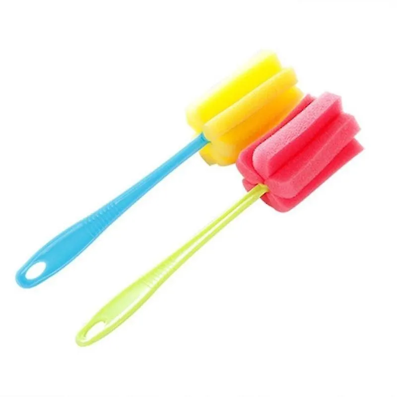 Conjuntos de panelas 2 pc ferramenta de limpeza de cozinha escova de esponja para garrafa de copo de vinho copo de café chá