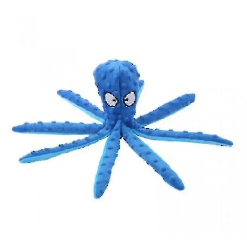 Brinquedos para cães brinquedo de pelúcia brinquedo para cães macio polvo brinquedo de pelúcia para cães com papel amassado azul
