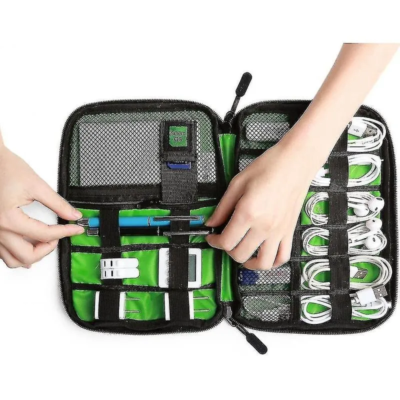 Conjuntos de acessórios de computador organizador eletrônico organizador de cabo de viagem acessórios eletrônicos portáteis bolsa para cabos usb