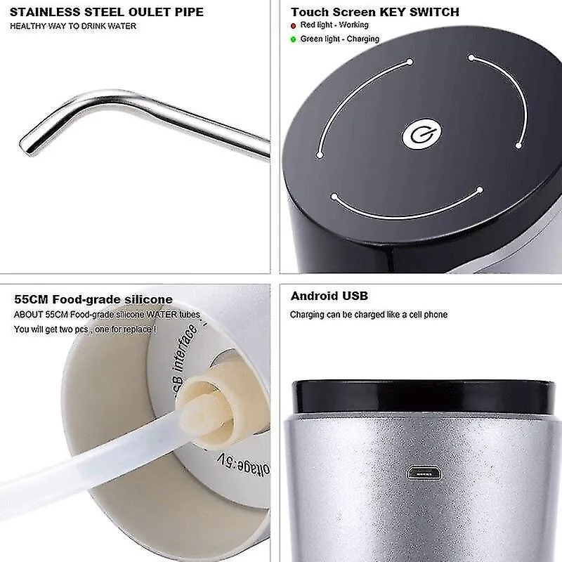 Bebedouros bomba de garrafa de água dispensador de 5 galões carga usb dispensadores elétricos automáticos portáteis de água fria