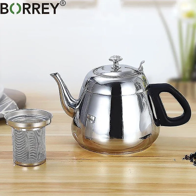 Jogo De Chá Em Aço Inoxidável Com Filtro Infusor De Chá E Cafeteira De Metal - Capacidade: 1.2l