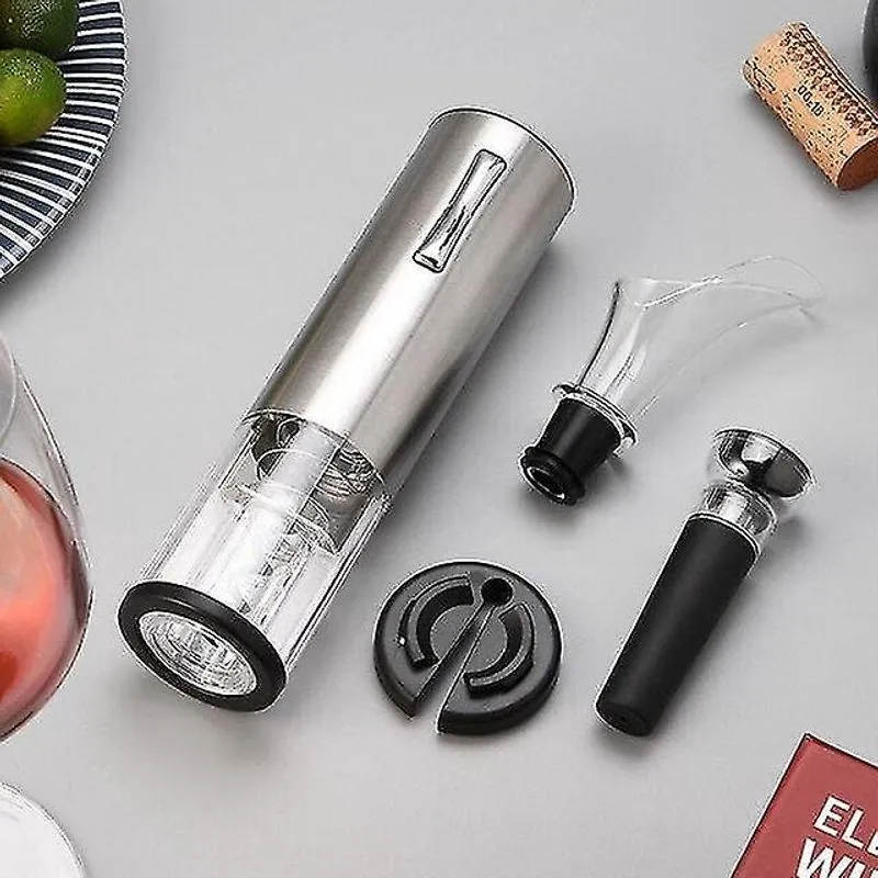 Abridores de latas conjunto de abridor de garrafas de vinho elétrico automático alimentado por bateria cortador abridores de rolha de garrafa a vácuo