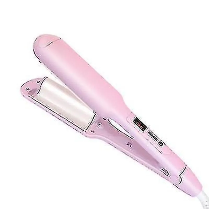 Modeladores de volume de coque de cabelo eua plug rosa cerâmica cristal líquido modelador de cabelo onda onda ferro de ondulação de íon negativo az11700